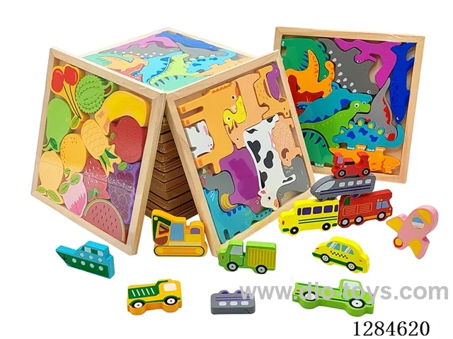 Wooden Themed 3D Puzzles - Assorted