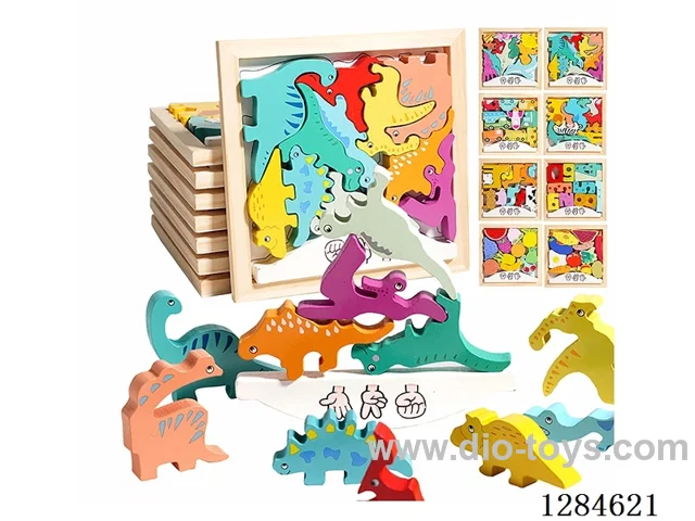 Wooden 3D Puzzles / Stack-and-Play - Assorted