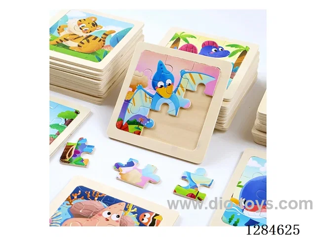 Wooden Educational Puzzles (9 PCS) - Assorted