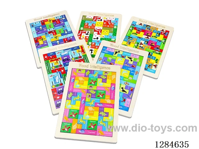 Wooden Russian Block-Themed Puzzle Assortment