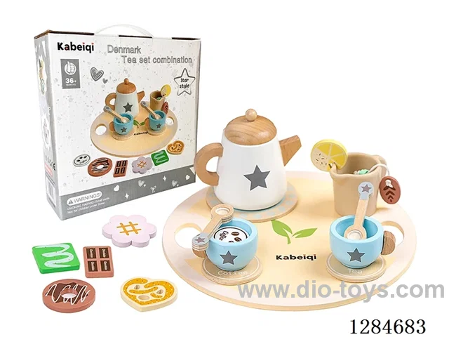Wooden Pretend Play Tea Set - Stars