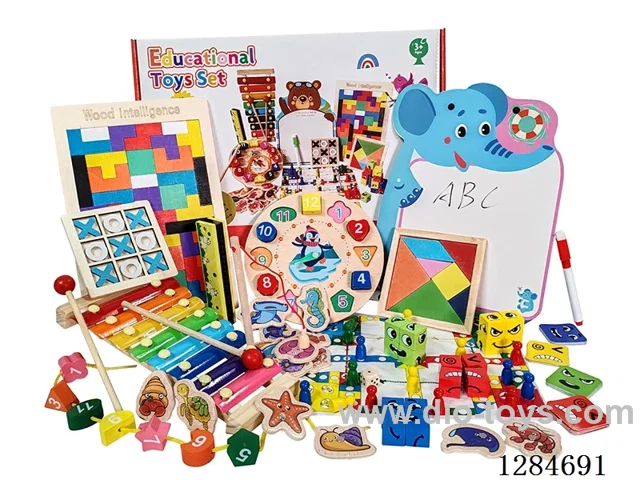 Wooden Educational Toy Set - 10PCS Set