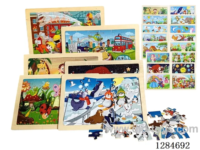 Wooden 30PCS Assorted Puzzles
