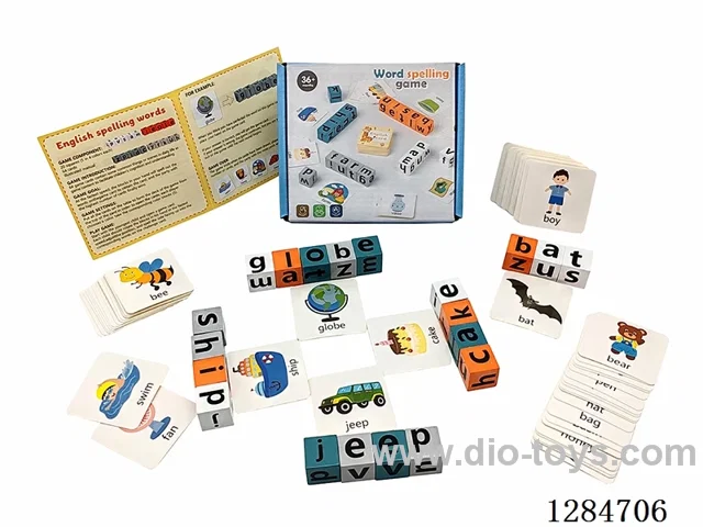 Wooden Building Block Rubik's Cube Word Game