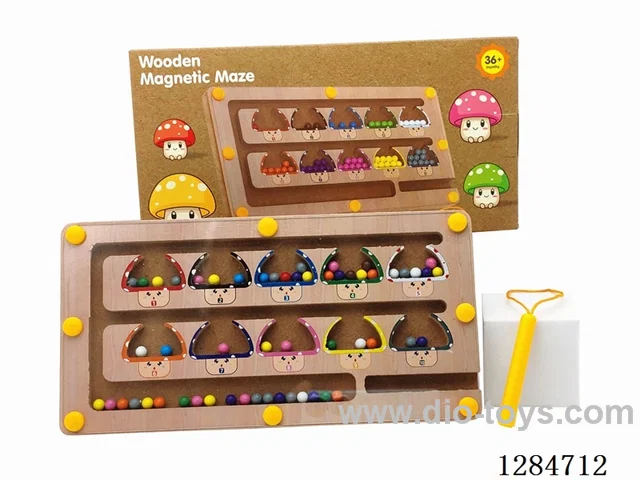 Wooden Magnetic Bead Mushroom Maze
