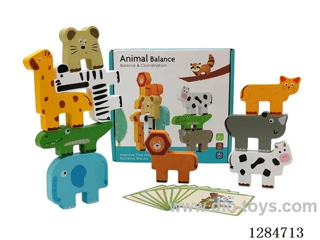 Wooden Animal Stacking Game