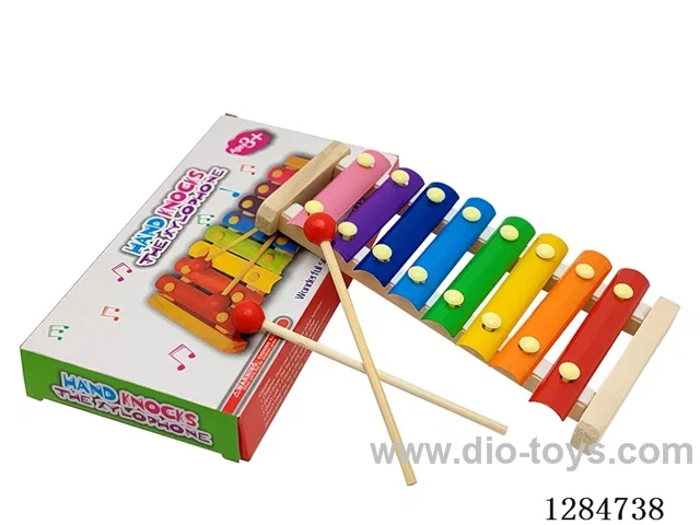 Wooden 8-Note Hand-Struck Xylophone