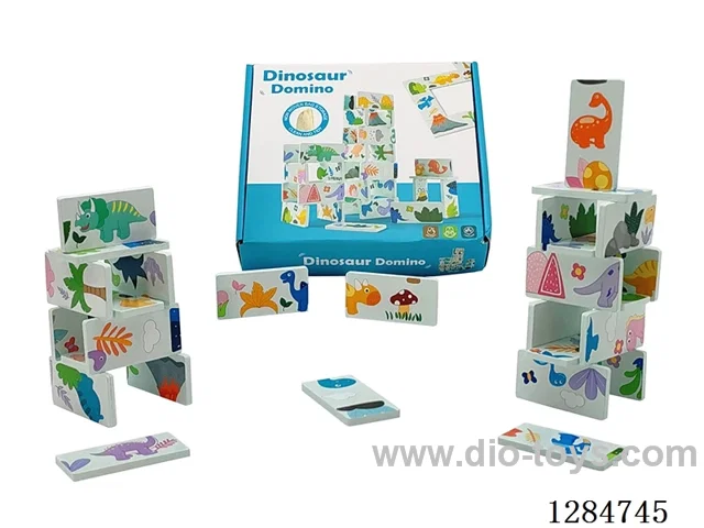 Wooden Dinosaur Dominoes (28 PCS)