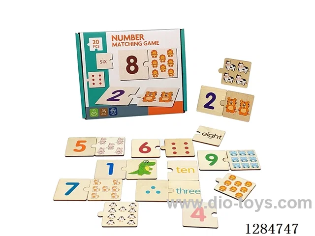 Wooden Number Introduction Matching Game