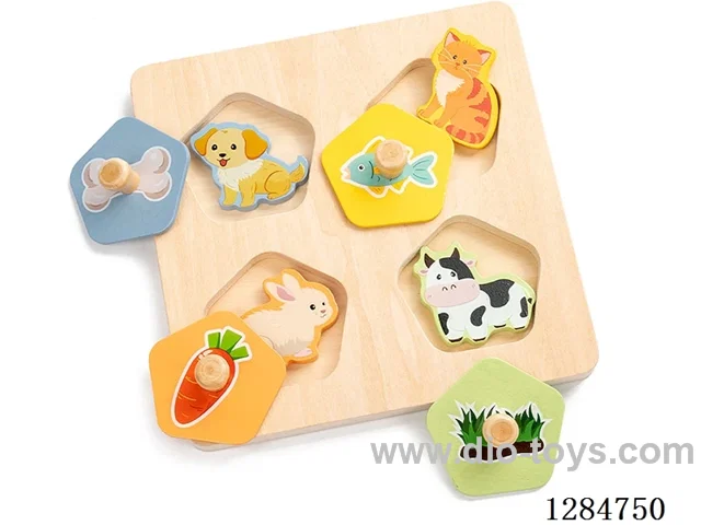 Wooden Food Chain Matching Puzzle Board