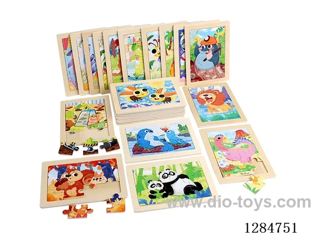 Wooden 12PCS Puzzle (Various Styles)