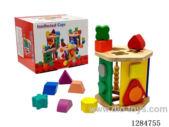 Wooden 13-Hole Hexagonal Puzzle Box