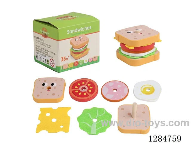 Wooden Realistic Sandwich