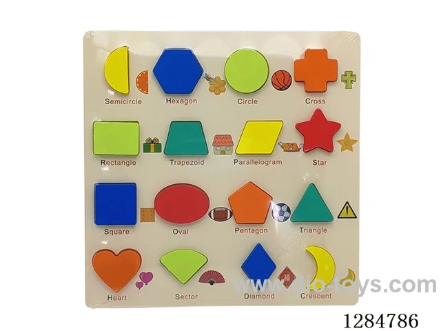 Wooden Shape Learning Board