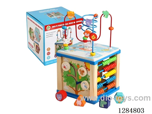 Wooden Multi-Functional Bead Stringing Treasure Box
