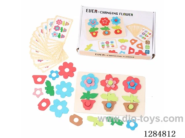 Wooden Transformable Flower Puzzle