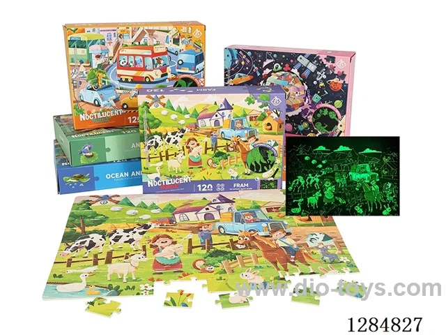 120PCS Educational Glow-in-the-Dark Puzzle