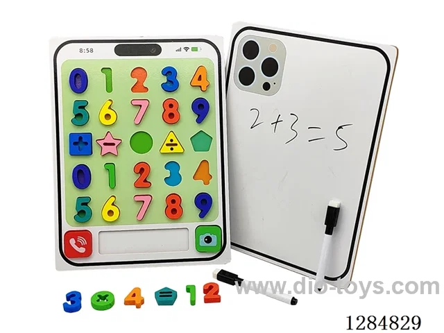 Wooden Phone Model Number Learning/Chalkboard