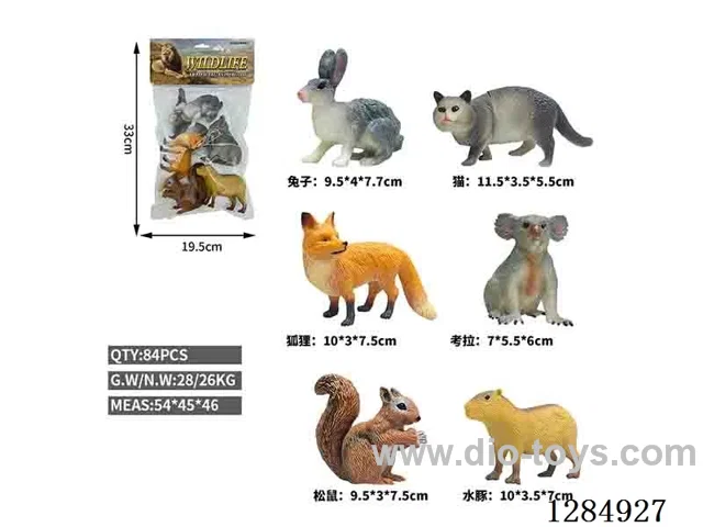 6 Large Hollow Wild Animals