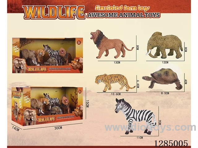 5 styles Set of Wild Animals in Display Box