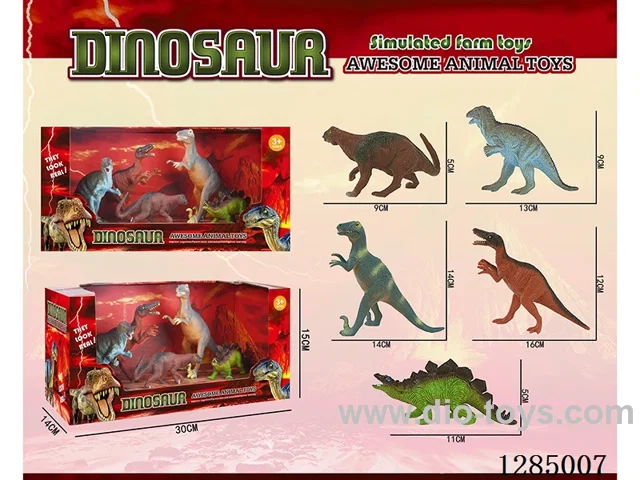5 styles Set of Dinosaurs in Display Box
