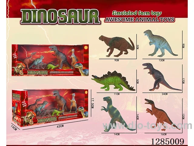 6 styles Set of Dinosaurs in Display Box