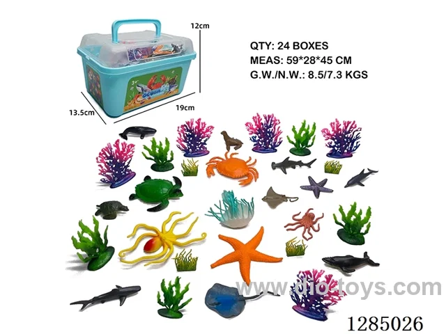 Marine Animals + Accessories 30-PCS Set