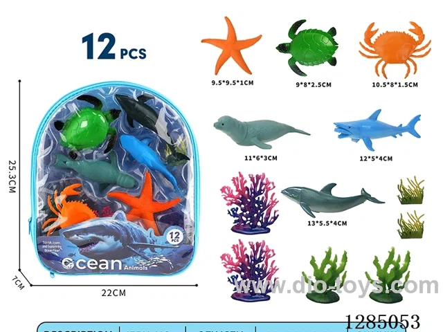 Marine Animals + Accessories 12 styles Small Backpack Set