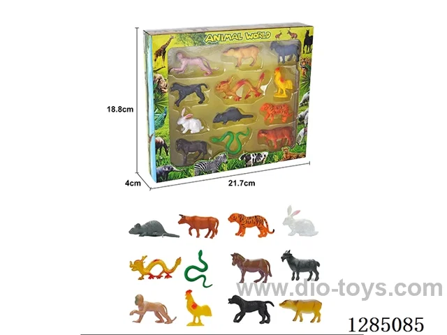 Small Chinese Zodiac Animals (12PCS) with Window Display Box