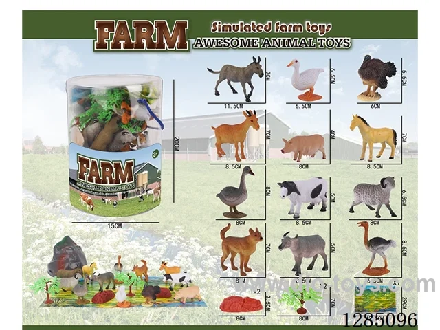 Medium Farm Animals + Accessories (PET Bucket)