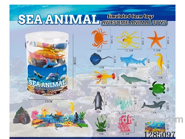 Medium Ocean Animals + Accessories (PET Bucket)