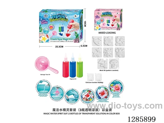 Magic Water Spirit Set (3 Bottles of Clear Solution), Colorful Box Set