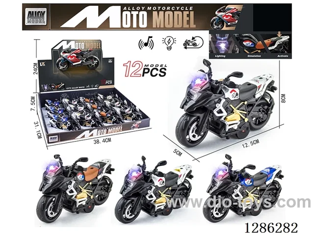 1:14 pull back alloy motorcycles 12PCS （W L/M）