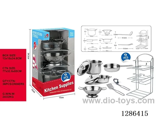 9PCS Stainless Steel Tableware Set