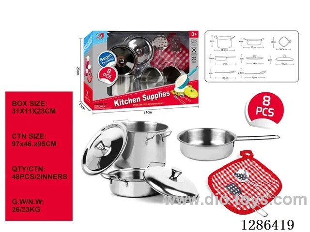 8PCS Stainless Steel Tableware Set