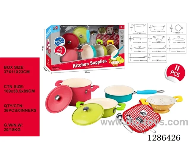 11PCS Stainless Steel Tableware Set