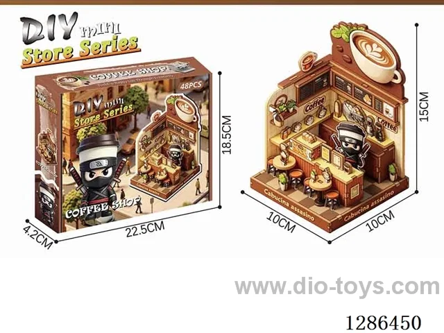 DIY Coffee Shop Miniature Scene 3D Puzzle 48 PCS