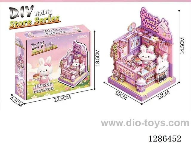 DIY Rabbit Dessert Shop Miniature Scene 3D Puzzle 53 PCS
