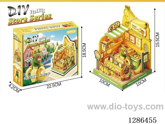 DIY Banana Monkey Miniature Scene 3D Puzzle 40 PCS