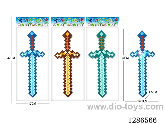 Minecraft Benzene Sword with Vibration and Lights, 3-Color mixed