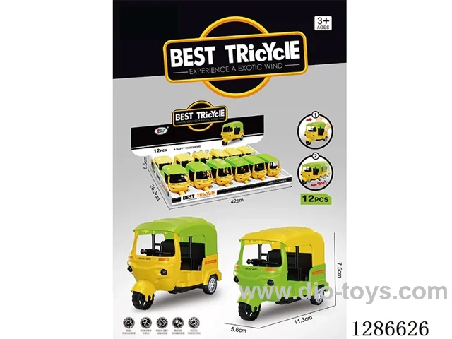 Pull-Back Tricycle (12 PCS)