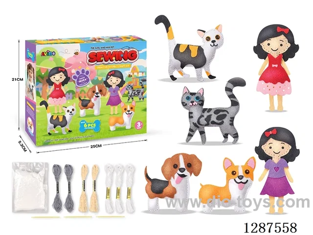 DIY Pet Plush Animal Craft sett (6 PCS)