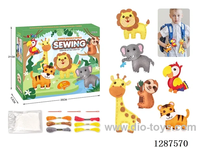 DIY Animal-Themed Sewing Plush Animal Art Set (6 PCS)