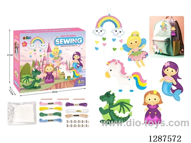 DIY Unicorn-Themed Sewing Plush Animal Art Set (6 PCS)
