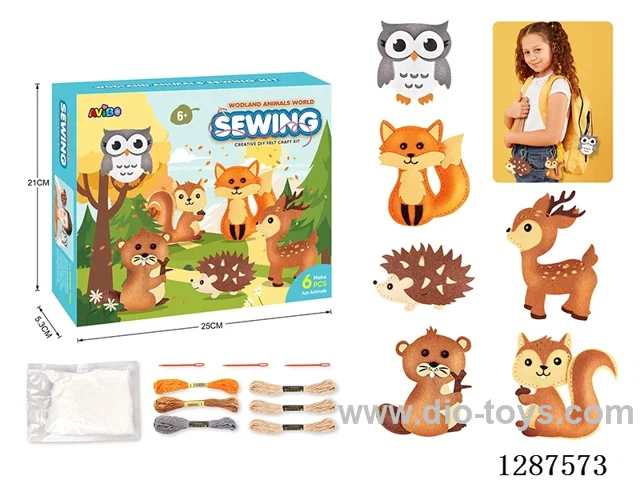 DIY Forest Animal-Themed Sewing Plush Animal Art Set (6 PCS)