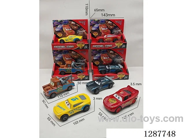 1:43 pull back alloy car 4 mixed