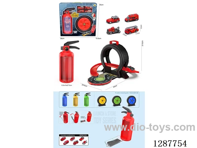 Fire Extinguisher Tire + 4 alloy Cars