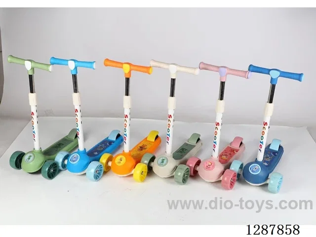Scooter - Disassemblable model, 4-position height adjustment - Pink/Yellow/Blue/Green