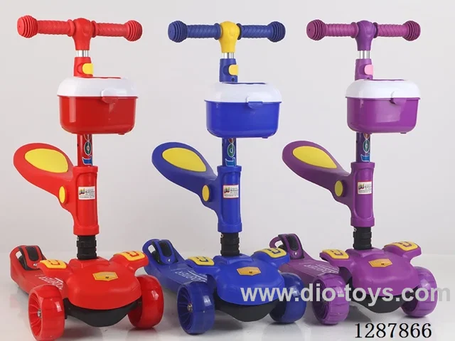 Scooter - 3-in-1 with Seat - Red/Royal Blue, Pink