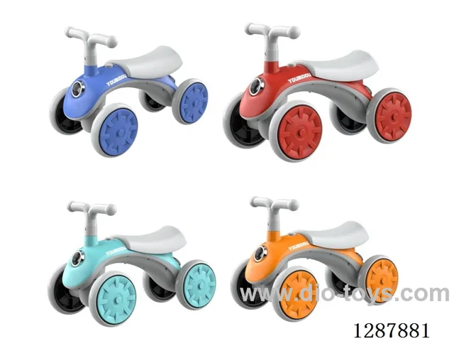 Free Wheel Bike - Lights + Music - Sky Blue/Light Blue/Orange/Red - Eco-Friendly PP